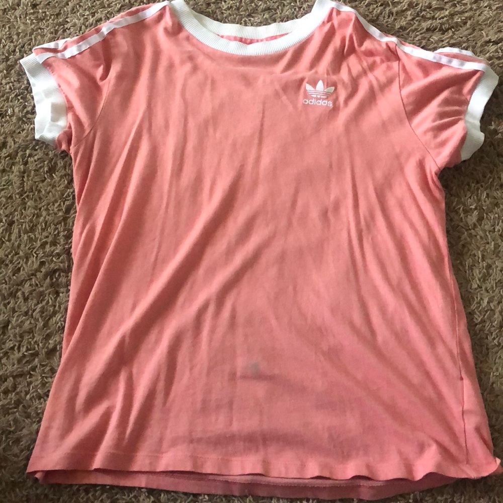 Adidas pink tee